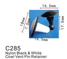 Клипса для крепления внутренней обшивки а/м Тойота пластиковая, 100 шт Forsage C0285(Toyota)