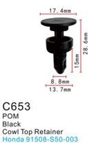 Клипса для крепления внутренней обшивки а/м Хонда пластиковая, 100 шт Forsage C0653(Honda)