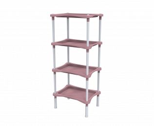 Этажерка с полками Krita 4-х секц (коралл) BEROSSI АС 60170000