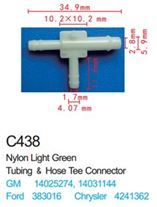 Клипса для крепления внутренней обшивки а/м Крайслер пластиковая, 100 шт Forsage C0438(Chrysler)