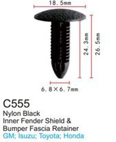 Клипса для крепления внутренней обшивки а/м GM пластиковая, 100 шт Forsage C0555(GM)