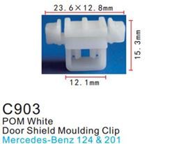 Клипса для крепления внутренней обшивки а/м Мерседес пластиковая, 100 шт Forsage C0903(Mersedes)