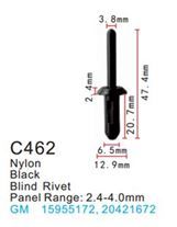Клипса для крепления внутренней обшивки а/м GM пластиковая, 100 шт Forsage C0462(GM)