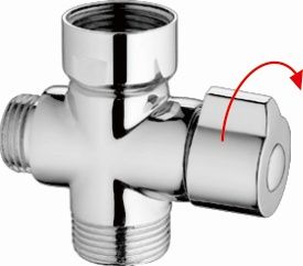 Дивертор "переключатель на душ внешний", цинк, хром Ledeme LAAA-1