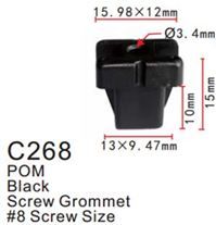 Клипса для крепления внутренней обшивки а/м Тойота пластиковая, 100 шт Forsage C0268(Toyota)