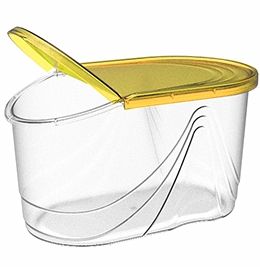 Емкость для сыпучих продуктов Wave 1 л (лимон) BEROSSI ИК 34455000