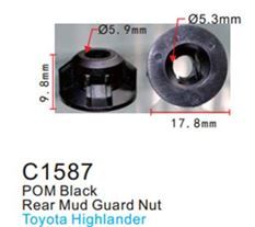 Клипса для крепления внутренней обшивки а/м Тойота пластиковая 100 шт Forsage F-C1587(Toyota)