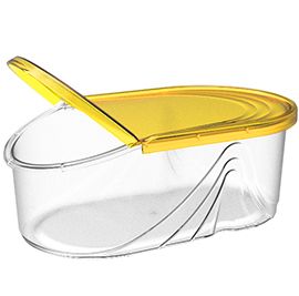 Емкость для сыпучих продуктов Wave 0,5 л (лимон) BEROSSI ИК 34355000