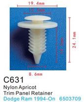 Клипса для крепления внутренней обшивки а/м Форд пластиковая, 100 шт Forsage C0631Black(Ford)