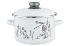 Кастрюля эмал цил FLORA-2 4,0л ТМ Appetite Стальэмаль 1RD201M_2