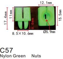 Клипса для крепления внутренней обшивки а/м универсальная пластиковая, 100 шт Forsage C0057(universal)