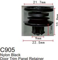 Клипса для крепления внутренней обшивки а/м Фольксваген пластиковая, 100 шт Forsage C0905(VW)