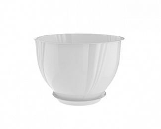 Кашпо Diana 0,65 л с поддоном (снежно-белый) BEROSSI АС 27201000