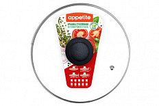 Крышка стекл метал обод пласт кнопка усил/пар 24 см РУКАВ TM Appetite ZIBO HANGXING INDUSTRIAL CO,, LTD GF24PR