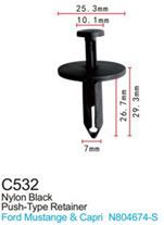 Клипса для крепления внутренней обшивки а/м Форд пластиковая, 100 шт Forsage C0532(Ford)