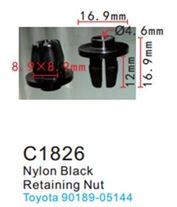 Клипса для крепления внутренней обшивки а/м Тойота пластиковая, 100 шт Forsage C1826(Toyota)