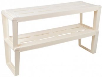 Этажерка для обуви Slip 2-х секционная (слоновая кость) BEROSSI АС 23933000