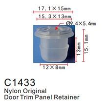 Клипса для крепления внутренней обшивки а/м БМВ пластиковая, 100 шт Forsage C1433(BMW)