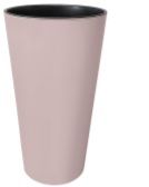 Кашпо для цветов со вставкой "КАМЕЛИЯ" №2, h 360 мм, d 190 мм, h вставки 170 мм, капучино Гарденпласт 00176