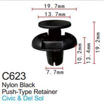 Клипса для крепления внутренней обшивки а/м Хонда пластиковая, 100 шт Forsage C0623(Honda)