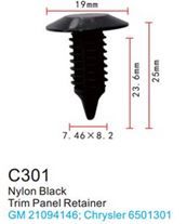 Клипса для крепления внутренней обшивки а/м GM пластиковая, 100 шт Forsage C0301(GM)