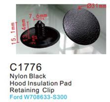 Клипса для крепления внутренней обшивки а/м Форд пластиковая, 100 шт Forsage C1776(Ford)