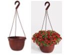 Подвесной горшок Петуния №2 шоколад d=250 h=150, 5л Гарденпласт 00115