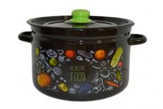Кастрюля эмал цил Healthy food 7,0л ТМ Appetite Стальэмаль 1с18с_HF