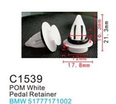 Клипса для крепления внутренней обшивки а/м БМВ пластиковая, 100 шт Forsage C1539(BMW)