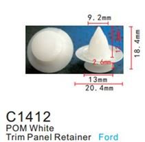 Клипса для крепления внутренней обшивки а/м Форд пластиковая, 100 шт Forsage C1412(Ford)