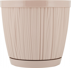 Горшок для цветов InGreen BARCELONA 1,8л, D155мм молочный шоколад Пластик Репаблик IG623010047