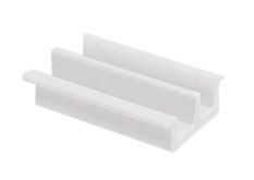 Профиль пластик белый направляющая для 2-х стекол низкий (L-2500) PL 51822