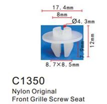 Клипса для крепления внутренней обшивки а/м Тойота пластиковая 100 шт Forsage F-C1350(Toyota)