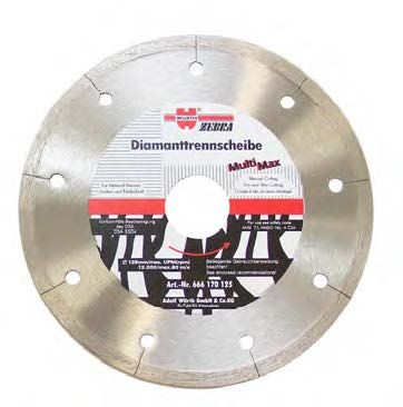 Алмазный круг для керамической плитки 125 мм MultiMax WÜRTH 0666170125