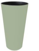 Кашпо для цветов со вставкой "КАМЕЛИЯ" №2, h 360 мм, d 190 мм, h вставки 170 мм, шалфей Гарденпласт 00177