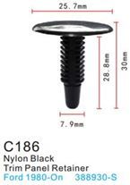 Клипса для крепления внутренней обшивки а/м Форд пластиковая, 100 шт Forsage C0186(Ford)