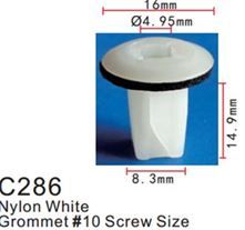 Клипса для крепления внутренней обшивки а/м универсальная пластиковая, 100 шт Forsage C0286(universal)