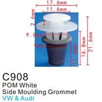 Клипса для крепления внутренней обшивки а/м Ситроен/Субару/Сузуки, пласт., 100 шт Forsage C0908(Citroen/Subaru/Suzuki)