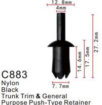 Клипса для крепления внутренней обшивки а/м Мерседес пластиковая, 100 шт Forsage C0883(Mersedes)