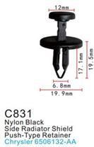 Клипса для крепления внутренней обшивки а/м Крайслер пластиковая, 100 шт Forsage C0831(Chrysler)