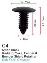 Клипса для крепления внутренней обшивки а/м Форд пластиковая, 100 шт Forsage C0004(Ford)