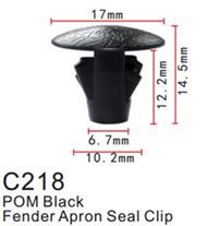 Клипса для крепления внутренней обшивки а/м Тойота пластиковая, 100 шт Forsage C0218(Toyota)