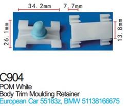 Клипса для крепления внутренней обшивки а/м БМВ пластиковая, 100 шт Forsage C0904Yellow(BMW)