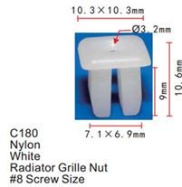 Клипса для крепления внутренней обшивки а/м Рено пластиковая, 100 шт Forsage C0180(Renault)