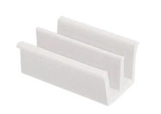 Профиль пластик белый направляющая для 2-х стекол высокий (L-2500) PL 51821