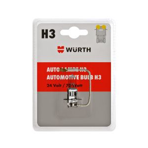 Автолампа тип H3 24V 70W, PK22S в блистере WÜRTH 07209122