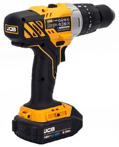Дрель-шуруповерт аккумуляторная, max 45Nm, с зарядным устройством и АКБ JCB JCB-18CD-2XB-E