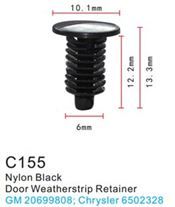 Клипса для крепления внутренней обшивки а/м Крайслер/Линкольн/Ленд Ровер пластиковая, 100шт Forsage клипса C0155(Chrysler/Lincoln/Land Rover)