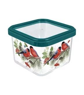 Банка для сыпучих продуктов Снегири 0,6 л Полимербыт 4326686