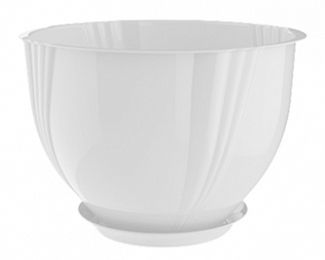 Кашпо Diana 3,6 л с поддоном (снежно-белый) BEROSSI АС 28701000